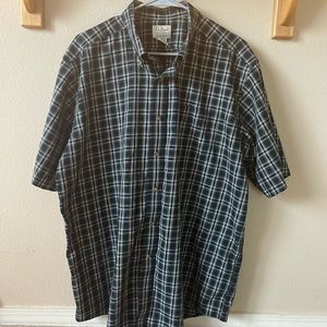 LL Bean Mens Traditional Fit XL-REG Short Sleeve Button Down Shirt